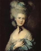 Thomas Gainsborough A woman in Blue Sweden oil painting reproduction